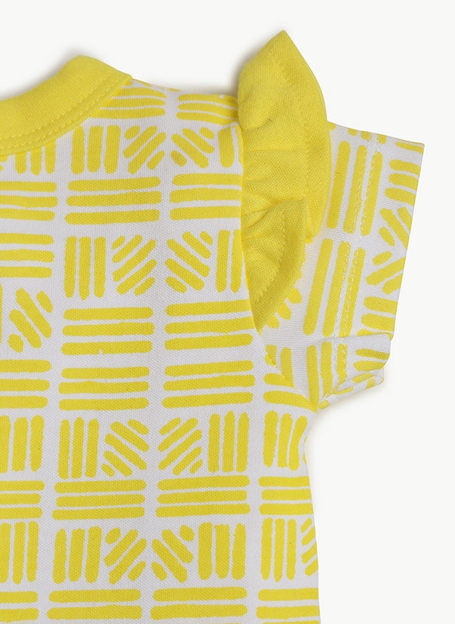 Bontots Infant Girls Organic Cotton Ruffle Romper - Image 4